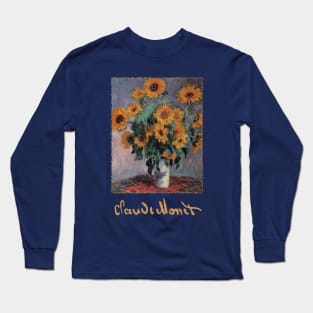 Sunflowers by Claude Monet Long Sleeve T-Shirt